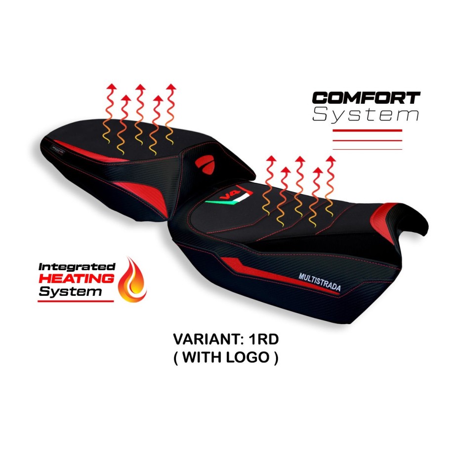 RIVESTIMENTO SELLA TPZ  HEATING COMFORT SYSTEM CON LOGO  DUCATI MULTISTRADA V4 SELLA NORMALE 2021/2025