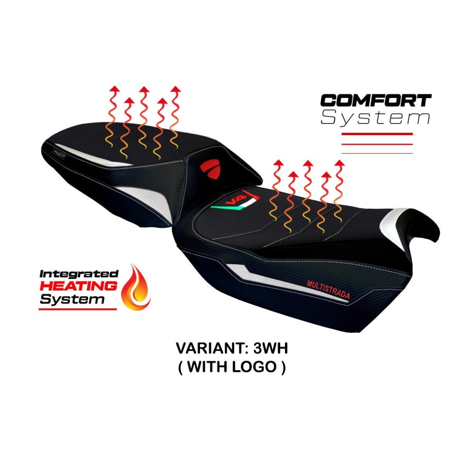 RIVESTIMENTO SELLA TPZ  HEATING COMFORT SYSTEM CON LOGO  DUCATI MULTISTRADA V4 SELLA NORMALE 2021/2025