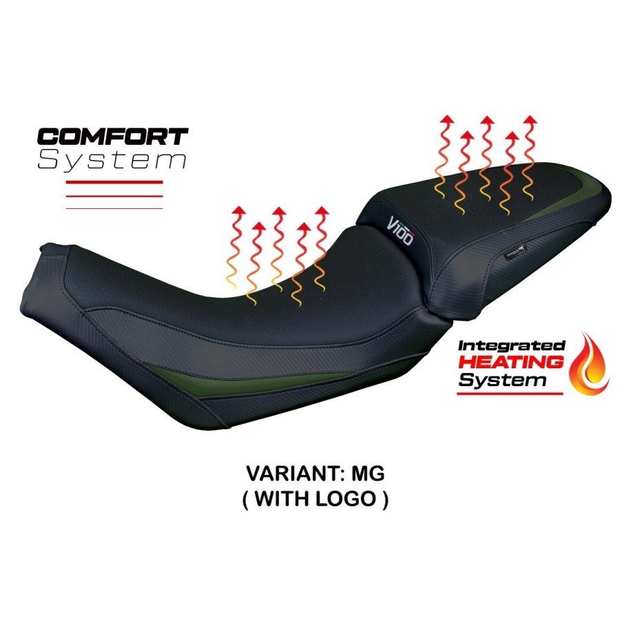 RIVESTIMENTO SELLA TPZ  HEATING COMFORT SYSTEM CON LOGO  MOTO GUZZI V100 MANDELLO 2022/2025