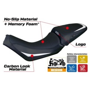 RIVESTIMENTO SELLA TPZ  HEATING COMFORT SYSTEM CON LOGO  MOTO GUZZI V100 MANDELLO 2022/2025