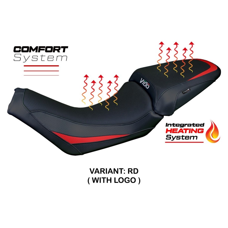 RIVESTIMENTO SELLA TPZ  HEATING COMFORT SYSTEM CON LOGO  MOTO GUZZI V100 MANDELLO 2022/2025