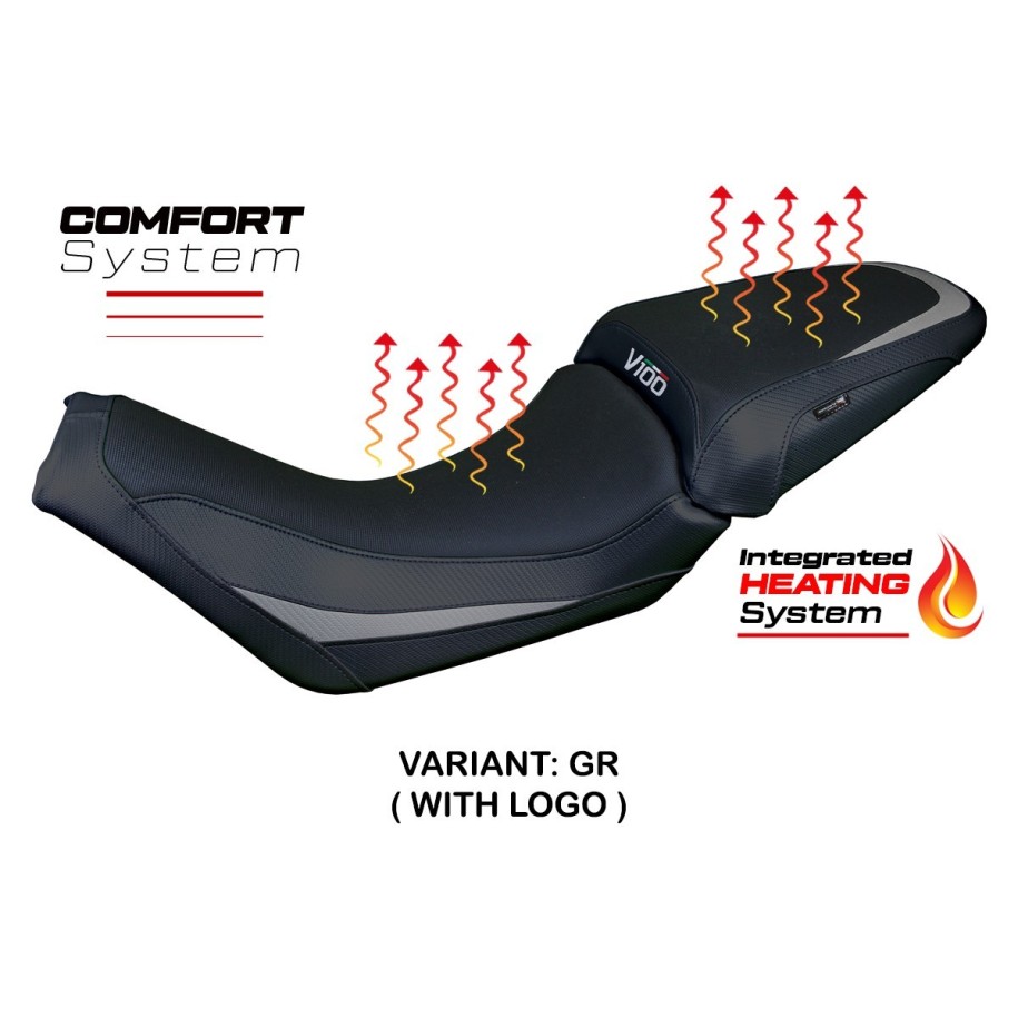 RIVESTIMENTO SELLA TPZ  HEATING COMFORT SYSTEM CON LOGO  MOTO GUZZI V100 MANDELLO 2022/2025