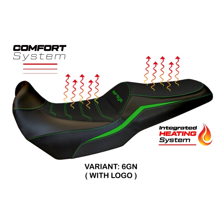 RIVESTIMENTO SELLA TPZ  HEATING COMFORT SYSTEM CON LOGO  KAWASAKI VERSYS 1000 2019/2024