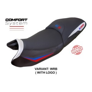 RIVESTIMENTO SELLA TPZ  COMFORT SYSTEM PER SELLA TOURING CON LOGO  BMW R 1300 GS 2023/2025 , BIANCO-ROSSO-BLU