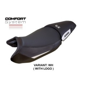 RIVESTIMENTO SELLA TPZ  COMFORT SYSTEM PER SELLA STANDARD CON LOGO  BMW R 1300 GS 2023/2025 , BIANCO