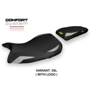 RIVESTIMENTO SELLA TPZ  COMFORT SYSTEM PER SELLA ORIGINAL CON LOGO  BMW S 1000 R 2021/2024 , ARGENTO