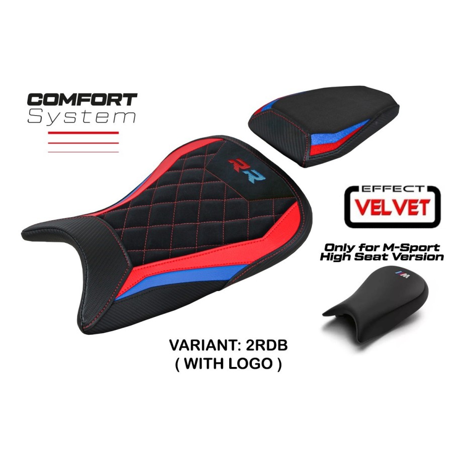 RIVESTIMENTO SELLA TPZ  COMFORT SYSTEM CON LOGO  BMW S 1000 RR 2019/2025 SELLA M-SPORT