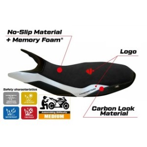 RIVESTIMENTO SELLA TPZ  COMFORT SYSTEM CON LOGO  DUCATI HYPERMOTARD 821 / 939 2013/2018