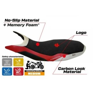 RIVESTIMENTO SELLA TPZ  COMFORT SYSTEM CON LOGO  DUCATI HYPERMOTARD 821 / 939 2013/2018