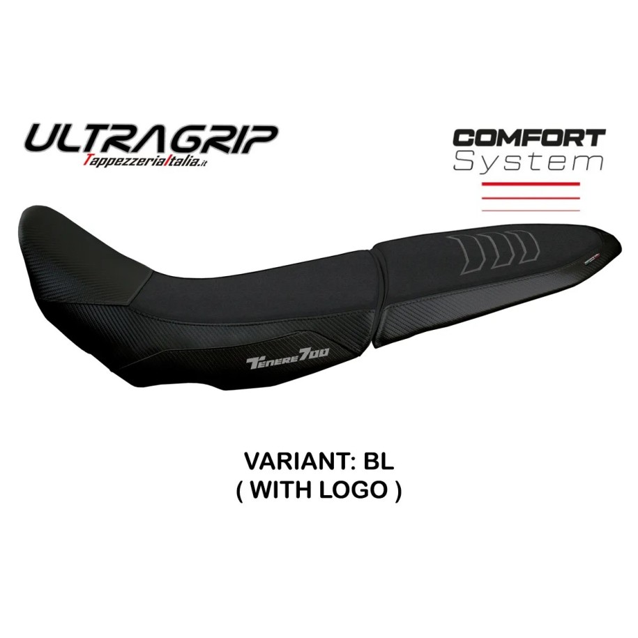 RIVESTIMENTO SELLA TPZ  COMFORT SYSTEM PER SELLA DOPPIA CON LOGO  YAMAHA TENERE 700 2019/2020, NERO
