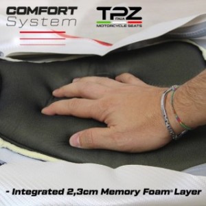 RIVESTIMENTO SELLA TPZ  COMFORT SYSTEM PER SELLA DOPPIA CON LOGO  YAMAHA TENERE 700 2021/2024, NERO