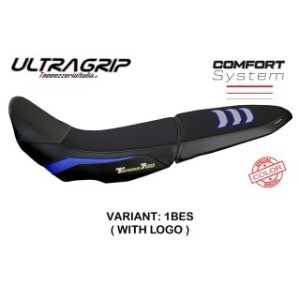 RIVESTIMENTO SELLA TPZ  COMFORT SYSTEM PER SELLA DOPPIA CON LOGO  YAMAHA TENERE 700 2025 , BLU-ARGENTO
