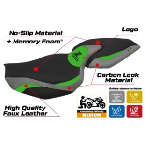 RIVESTIMENTO SELLA TPZ  COMFORT SYSTEM CON LOGO  KAWASAKI Z 1000 2014/2021