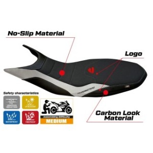 RIVESTIMENTO SELLA TPZ  ULTRAGRIP CON LOGO  DUCATI HYPERMOTARD 821 / 939 2013/2018