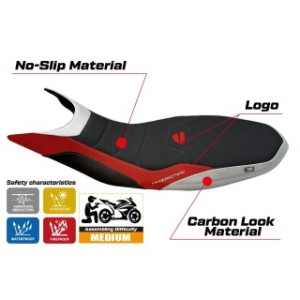 RIVESTIMENTO SELLA TPZ  ULTRAGRIP CON LOGO  DUCATI HYPERMOTARD 821 / 939 2013/2018