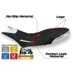 RIVESTIMENTO SELLA TPZ  ULTRAGRIP CON LOGO  DUCATI HYPERMOTARD 950 2019/2025