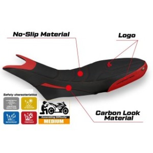 RIVESTIMENTO SELLA TPZ  ULTRAGRIP CON LOGO  DUCATI HYPERMOTARD 950 2019/2025