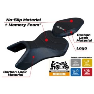 RIVESTIMENTO SELLA TPZ  COMFORT SYSTEM CON LOGO  SUZUKI GSX 8S / 8R 2023/2025