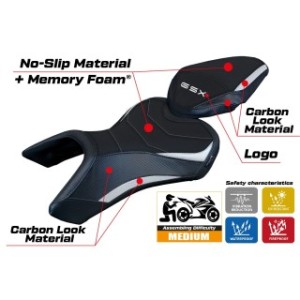 RIVESTIMENTO SELLA TPZ  COMFORT SYSTEM CON LOGO  SUZUKI GSX 8S / 8R 2023/2025