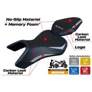 RIVESTIMENTO SELLA TPZ  COMFORT SYSTEM CON LOGO  SUZUKI GSX 8S / 8R 2023/2025