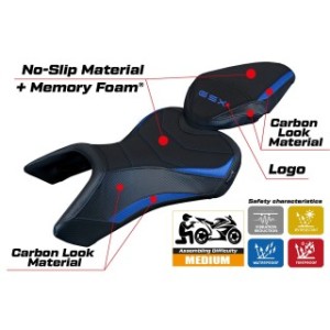 RIVESTIMENTO SELLA TPZ  COMFORT SYSTEM CON LOGO  SUZUKI GSX 8S / 8R 2023/2025