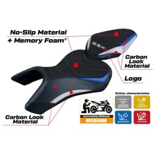 RIVESTIMENTO SELLA TPZ  COMFORT SYSTEM CON LOGO  SUZUKI GSX 8S / 8R 2023/2025