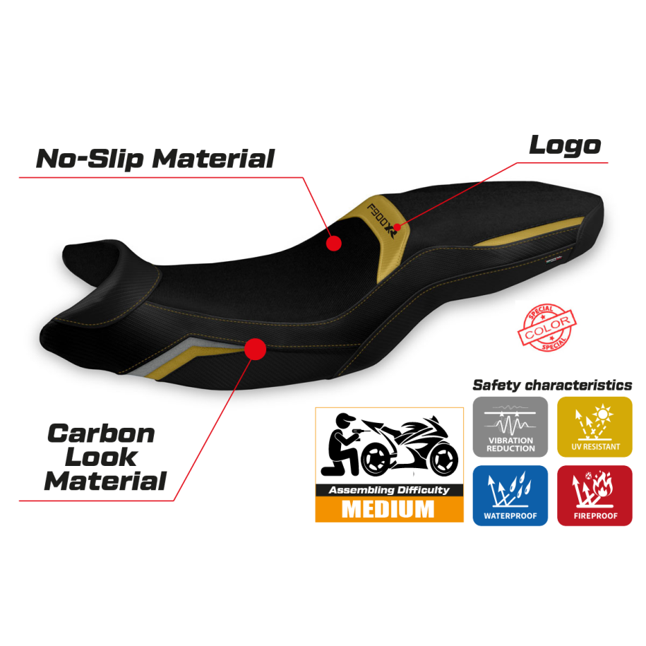 RIVESTIMENTO SELLA TPZ  STANDARD CON LOGO  BMW F 900 XR 2019/2025