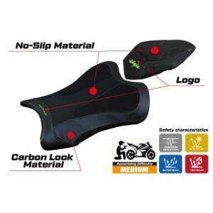 RIVESTIMENTO SELLA TPZ  ULTRAGRIP CON LOGO  KAWASAKI NINJA ZX 10 R 2021/2025