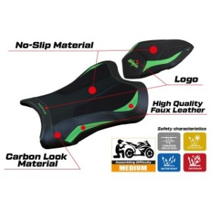 RIVESTIMENTO SELLA TPZ  ULTRAGRIP CON LOGO  KAWASAKI NINJA ZX 10 R 2021/2025