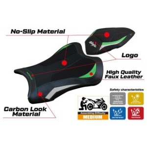 RIVESTIMENTO SELLA TPZ  ULTRAGRIP CON LOGO  KAWASAKI NINJA ZX 10 R 2021/2025