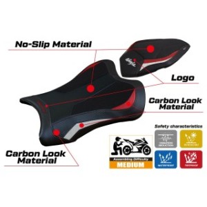 RIVESTIMENTO SELLA TPZ  ULTRAGRIP CON LOGO  KAWASAKI NINJA ZX 10 R 2021/2025