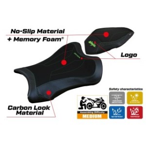 RIVESTIMENTO SELLA TPZ  COMFORT SYSTEM CON LOGO  KAWASAKI NINJA ZX 10 R 2021/2025