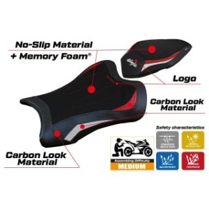 RIVESTIMENTO SELLA TPZ  COMFORT SYSTEM CON LOGO  KAWASAKI NINJA ZX 10 R 2021/2025