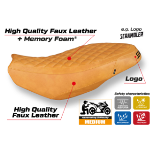 RIVESTIMENTO SELLA TPZ  COMFORT SYSTEM CON LOGO  DUCATI SCRAMBLER 400/800/1100 2015/2024