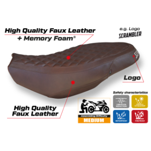 RIVESTIMENTO SELLA TPZ  COMFORT SYSTEM CON LOGO  DUCATI SCRAMBLER 400/800/1100 2015/2024