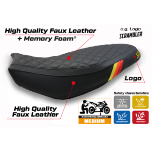 RIVESTIMENTO SELLA TPZ  COMFORT SYSTEM CON LOGO  DUCATI SCRAMBLER 400/800/1100 2015/2024
