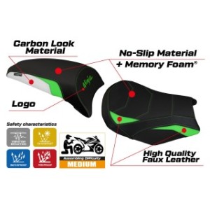 RIVESTIMENTO SELLA TPZ  COMFORT SYSTEM CON LOGO  KAWASAKI NINJA 650 2017/2025