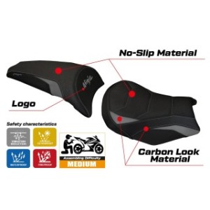 RIVESTIMENTO SELLA TPZ  ULTRAGRIP CON LOGO  KAWASAKI NINJA 650 2017/2025