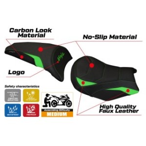 RIVESTIMENTO SELLA TPZ  ULTRAGRIP CON LOGO  KAWASAKI NINJA 650 2017/2025