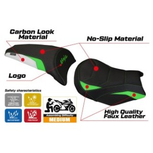 RIVESTIMENTO SELLA TPZ  ULTRAGRIP CON LOGO  KAWASAKI NINJA 650 2017/2025