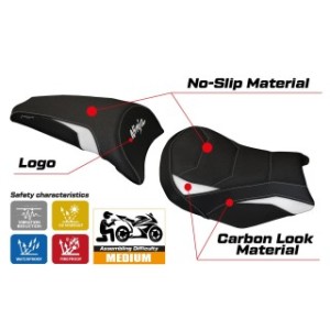 RIVESTIMENTO SELLA TPZ  ULTRAGRIP CON LOGO  KAWASAKI NINJA 650 2017/2025