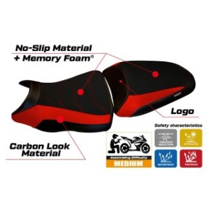 RIVESTIMENTO SELLA TPZ  COMFORT SYSTEM CON LOGO  KAWASAKI ER-6N / ER-6F 2012/2016