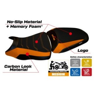 RIVESTIMENTO SELLA TPZ  COMFORT SYSTEM CON LOGO  KAWASAKI ER-6N / ER-6F 2012/2016