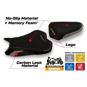 RIVESTIMENTO SELLA TPZ  COMFORT SYSTEM CON LOGO  KAWASAKI NINJA ZX 6 R 2009/2012