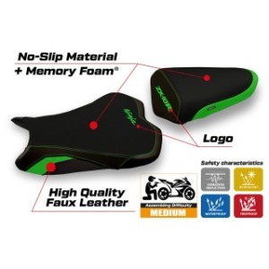 RIVESTIMENTO SELLA TPZ  COMFORT SYSTEM CON LOGO  KAWASAKI NINJA ZX 10 R 2008/2010