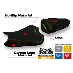 RIVESTIMENTO SELLA TPZ  ULTRAGRIP CON LOGO  KAWASAKI NINJA ZX 10 R 2008/2010