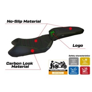 RIVESTIMENTO SELLA TPZ  ULTRAGRIP CON LOGO  KAWASAKI Z 1000 SX 2011/2016