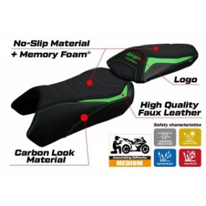 RIVESTIMENTO SELLA TPZ  COMFORT SYSTEM CON LOGO  KAWASAKI NINJA 1000 SX 2020/2024