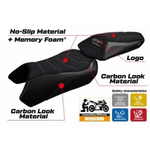 RIVESTIMENTO SELLA TPZ  COMFORT SYSTEM CON LOGO  KAWASAKI NINJA 1000 SX 2020/2024