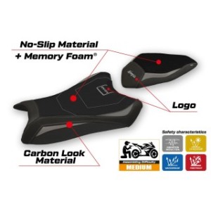 RIVESTIMENTO SELLA TPZ  COMFORT SYSTEM CON LOGO  KAWASAKI NINJA ZX 6 R 2019/2025